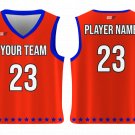 Custom Bottom Strip Stars Adult Youth Unisex Basketball Jersey - Reversible Uniform