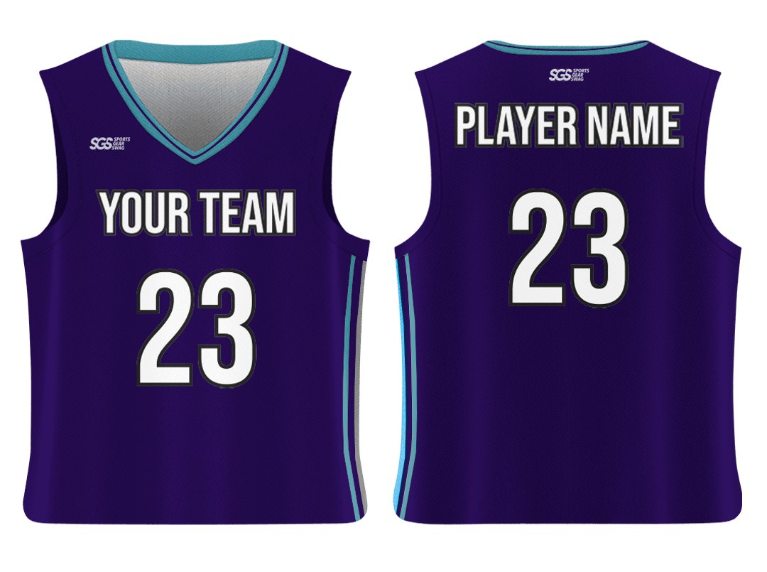 Custom Casual Blue Lines Adult Youth Unisex Basketball Jersey - Reversible Uniform