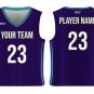 Custom Casual Blue Lines Adult Youth Unisex Basketball Jersey - Reversible Uniform