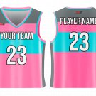 Custom Chest Stripes Solids Adult Youth Unisex Basketball Jersey - Reversible Uniform