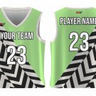 Custom Chevron Stripe Adult Youth Unisex Basketball Jersey - Reversible Uniform