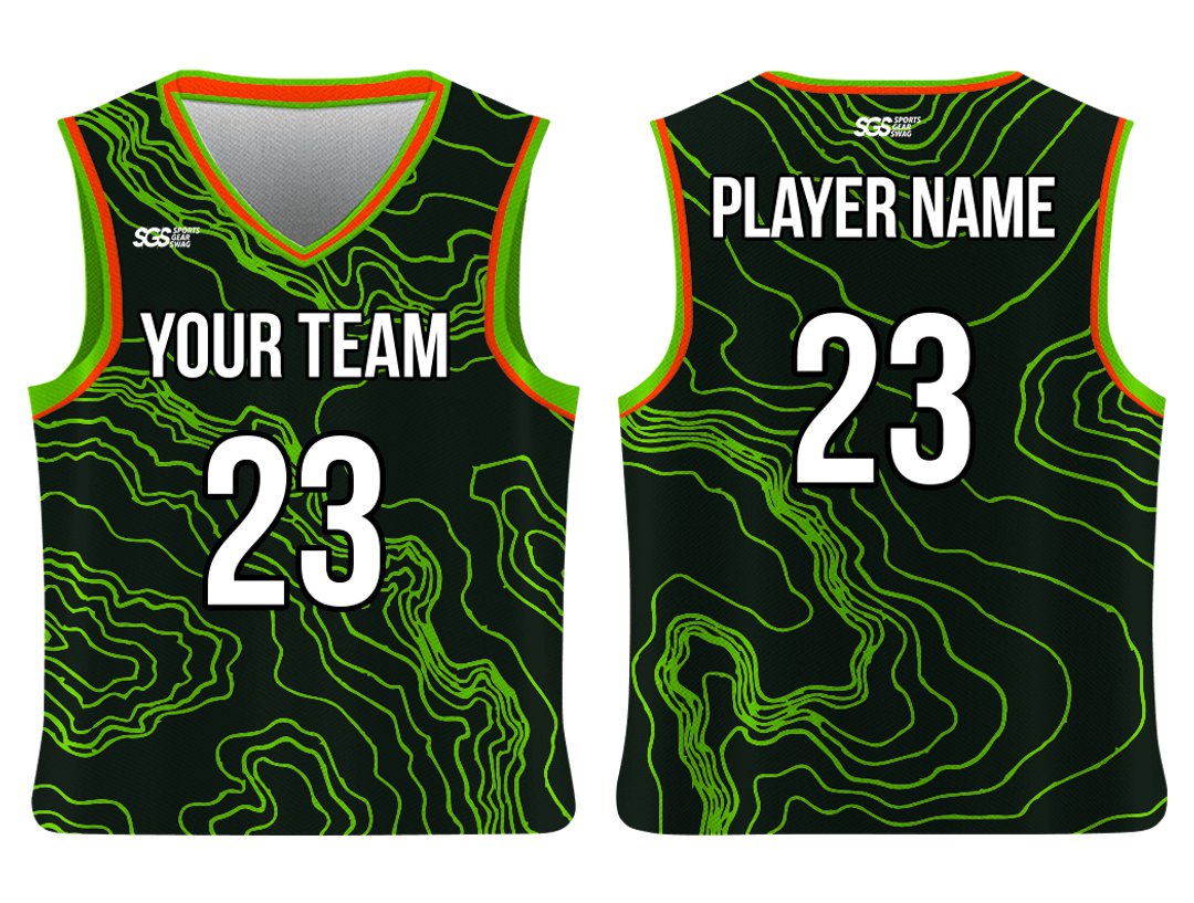 Custom Circle Print Adult Youth Unisex Basketball Jersey - Reversible Uniform