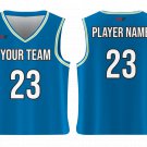 Custom Classic Blue Adult Youth Unisex Basketball Jersey - Reversible Uniform