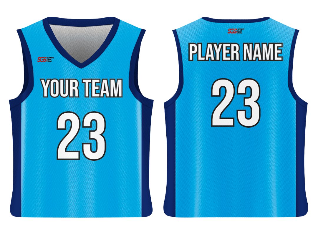 Custom Classic Blue Collection Adult Youth Unisex Basketball Jersey - Reversible Uniform