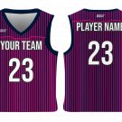 Custom Close Vertical Lines Adult Youth Unisex Basketball Jersey - Reversible Uniform