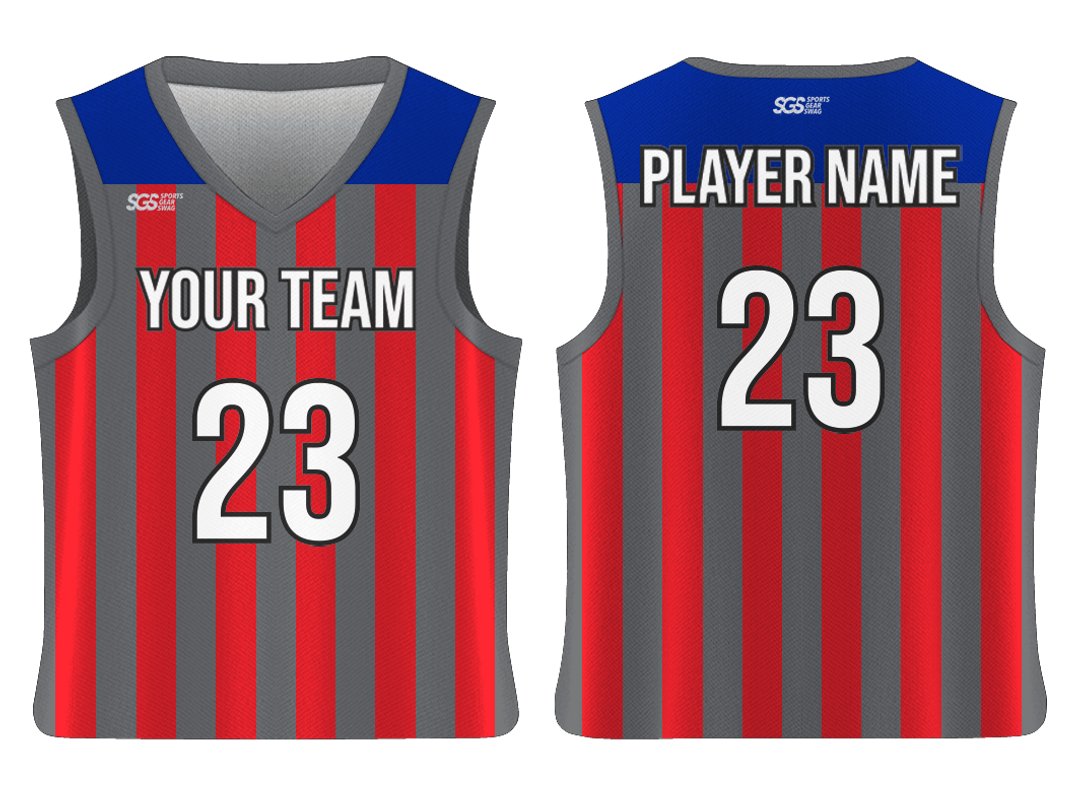 Custom Color Block Lines Adult Youth Unisex Basketball Jersey - Reversible Uniform