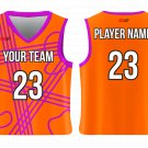 Custom Crossed Front Lines Adult Youth Unisex Basketball Jersey - Reversible Uniform