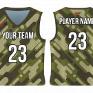 Custom Dazzle Camo Adult Youth Unisex Basketball Jersey - Reversible Uniform