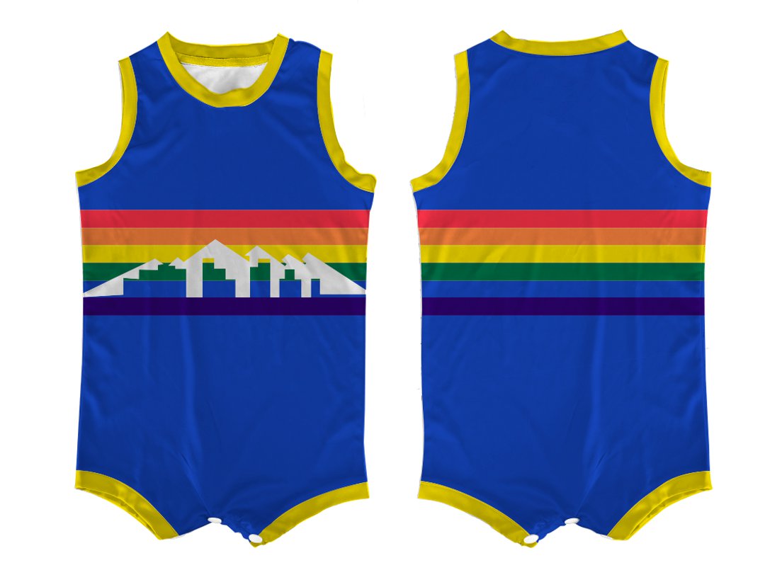 Custom Denver Sunrise Statement Edition Toddler Basketball Uniform