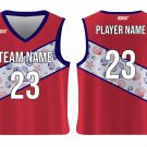 Custom Diagonal Animal Stripe Adult Youth Unisex Basketball Jersey - Reversible Uniform