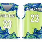 Custom Diagonal Layers Abstract Adult Youth Unisex Basketball Jersey - Reversible Uniform