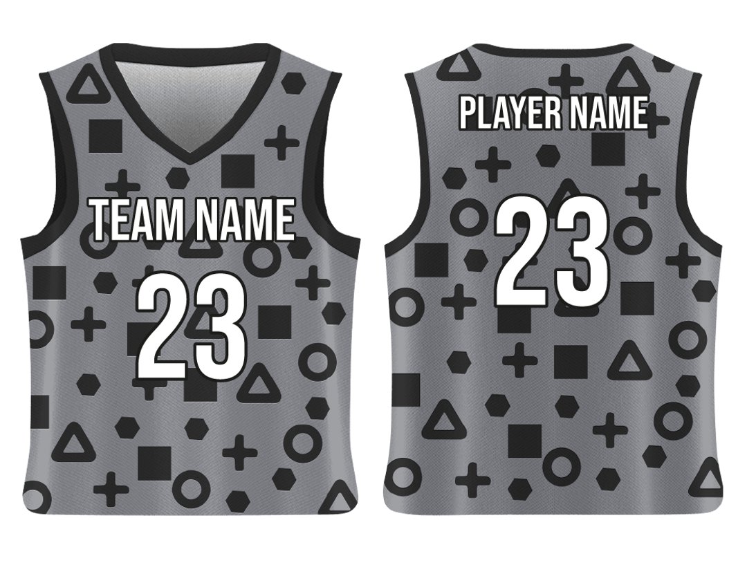 Custom Different Shapes Adult Youth Unisex Basketball Jersey - Reversible Uniform