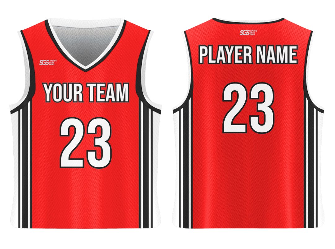 Custom Fire-Red Adult Youth Unisex Basketball Jersey - Reversible Uniform