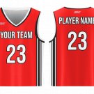 Custom Fire-Red Adult Youth Unisex Basketball Jersey - Reversible Uniform
