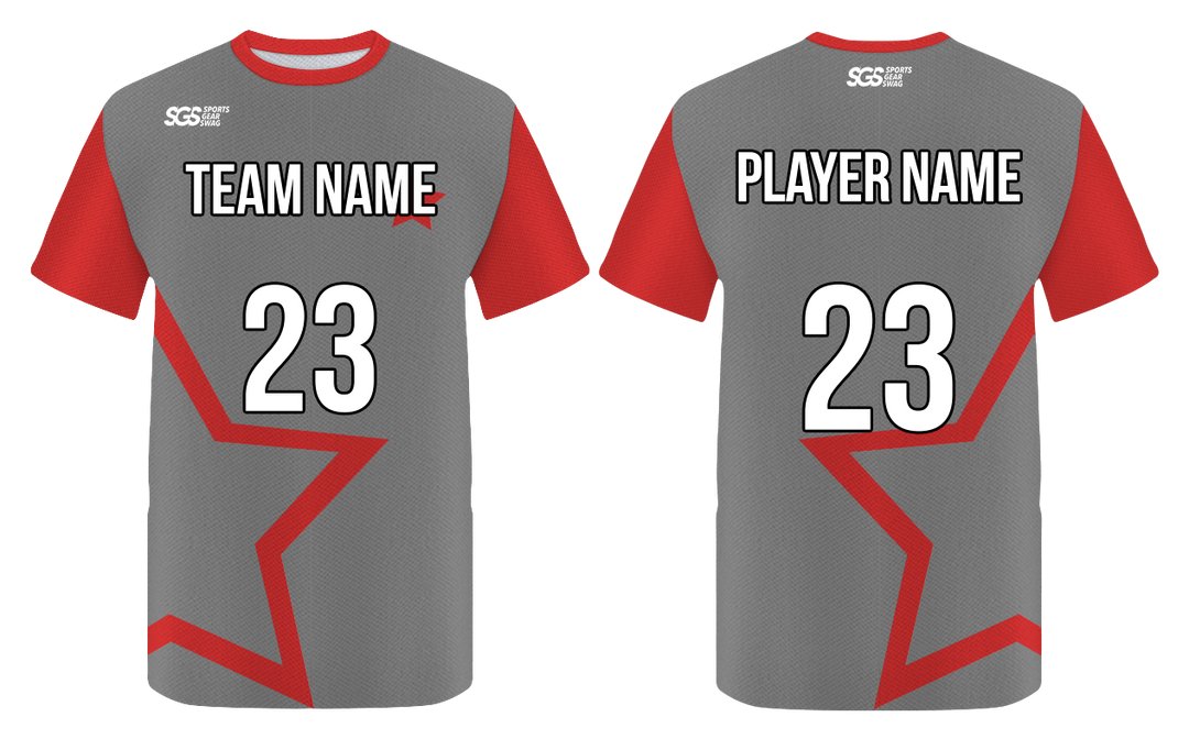 Custom Half Star Design Adult Youth Unisex Basketball Jersey - Reversible Uniform