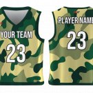 Custom Hunter Camo Adult Youth Unisex Basketball Jersey - Reversible Uniform