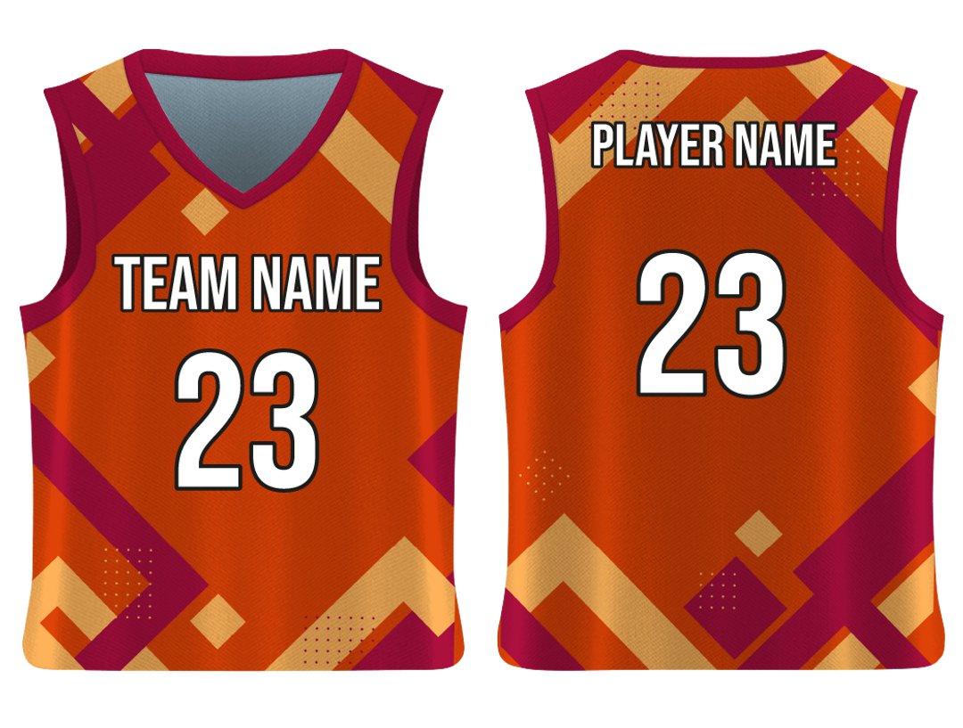 Custom Lines Bend Shapes Adult Youth Unisex Basketball Jersey - Reversible Uniform