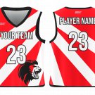 Custom Lion Animal Adult Youth Unisex Basketball Jersey - Reversible Uniform