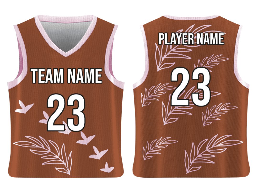 Custom Long Leaves Nature Adult Youth Unisex Basketball Jersey - Reversible Uniform