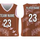 Custom Long Leaves Nature Adult Youth Unisex Basketball Jersey - Reversible Uniform