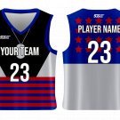 Custom Medal and Stars Adult Youth Unisex Basketball Veterans Day Jersey