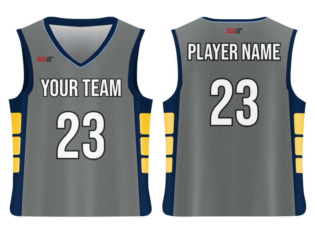 Custom Metallic Gray Adult Youth Unisex Basketball Jersey - Reversible Uniform