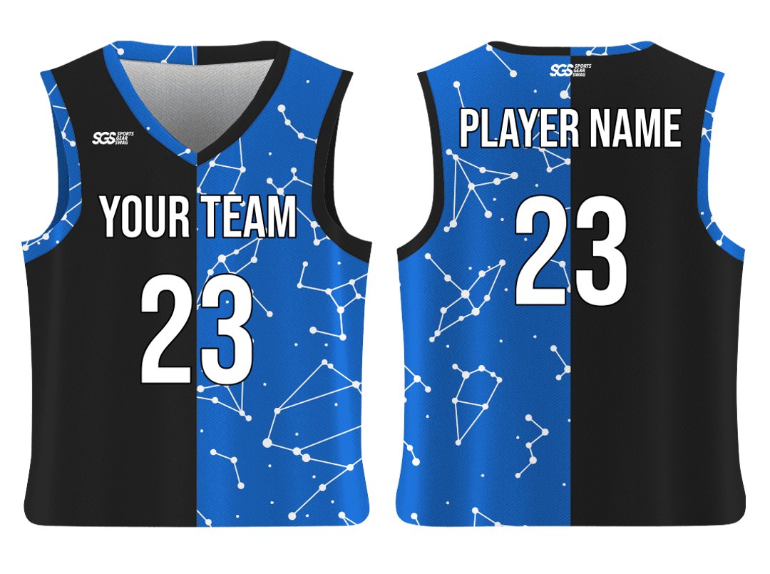 Custom Multi Stars Adult Youth Unisex Basketball Jersey - Reversible Uniform