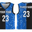Custom Multi Stars Adult Youth Unisex Basketball Jersey - Reversible Uniform
