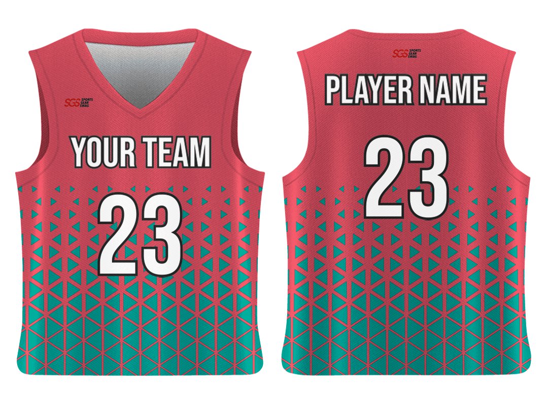 Custom Ombre Diamond Shape Adult Youth Unisex Basketball Jersey - Reversible Uniform