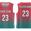 Custom Ombre Diamond Shape Adult Youth Unisex Basketball Jersey - Reversible Uniform