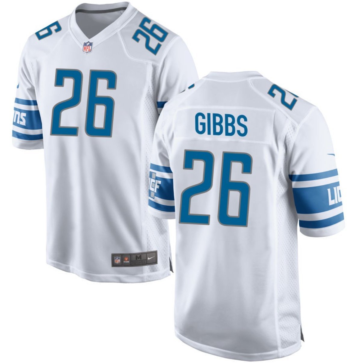 Detroit Lions #26 Jahmyr Gibbs White 2023 Draft Stitched Jersey