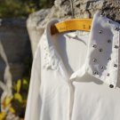 White Sheer Button Up Long Sleeve