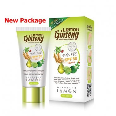 New Whi-ten Thai herbs Skin Cream Ginseng Lemon Reduces skin's black 100 g.