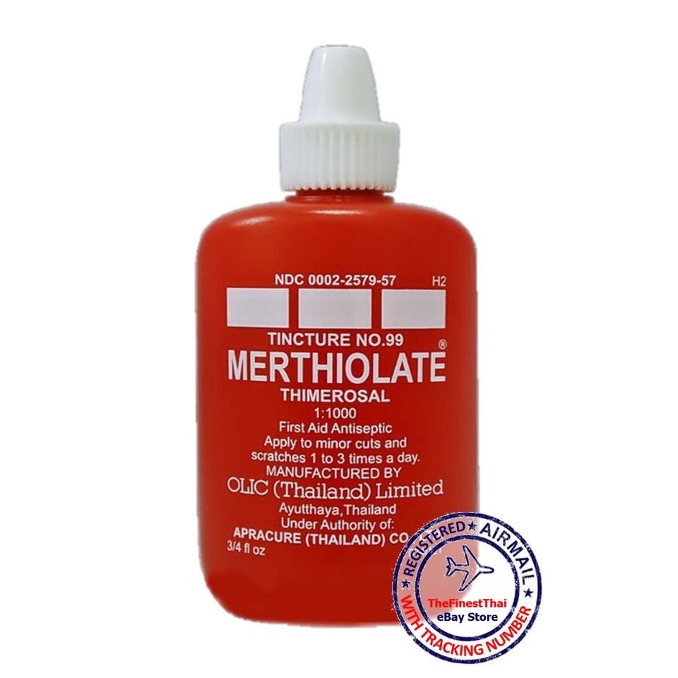 Merthiolate Thimerosal Tincture First Aid Antiseptic 34 Oz