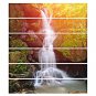 3D Waterfall Stair Stickers Waterproof Wallpaper Home Decorations 7.1 x 39.4 inch 6pcs
