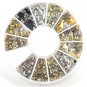 240PCS Nail Art Mixed Rivet Shapes Acrylic Rhinestone Nail Art Decorations