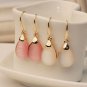 Pair of Faux Opal Waterdrop Shape Earrings