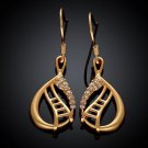 Pair of Chic Women's Rhinestone Openwork Pendant Earrings
