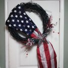 Independence Day 4th of July Red White Blue Wreath