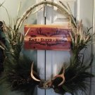 Eat Sleep Hunt Deer Antler Burlap Hunting Wreath