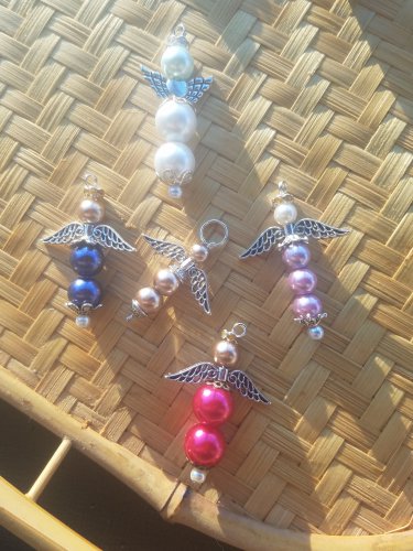Handmade Guardian Angel Charms set of 5,Angel Pendant,Angel Ornament,Wedding Gifts,Wedding Favors