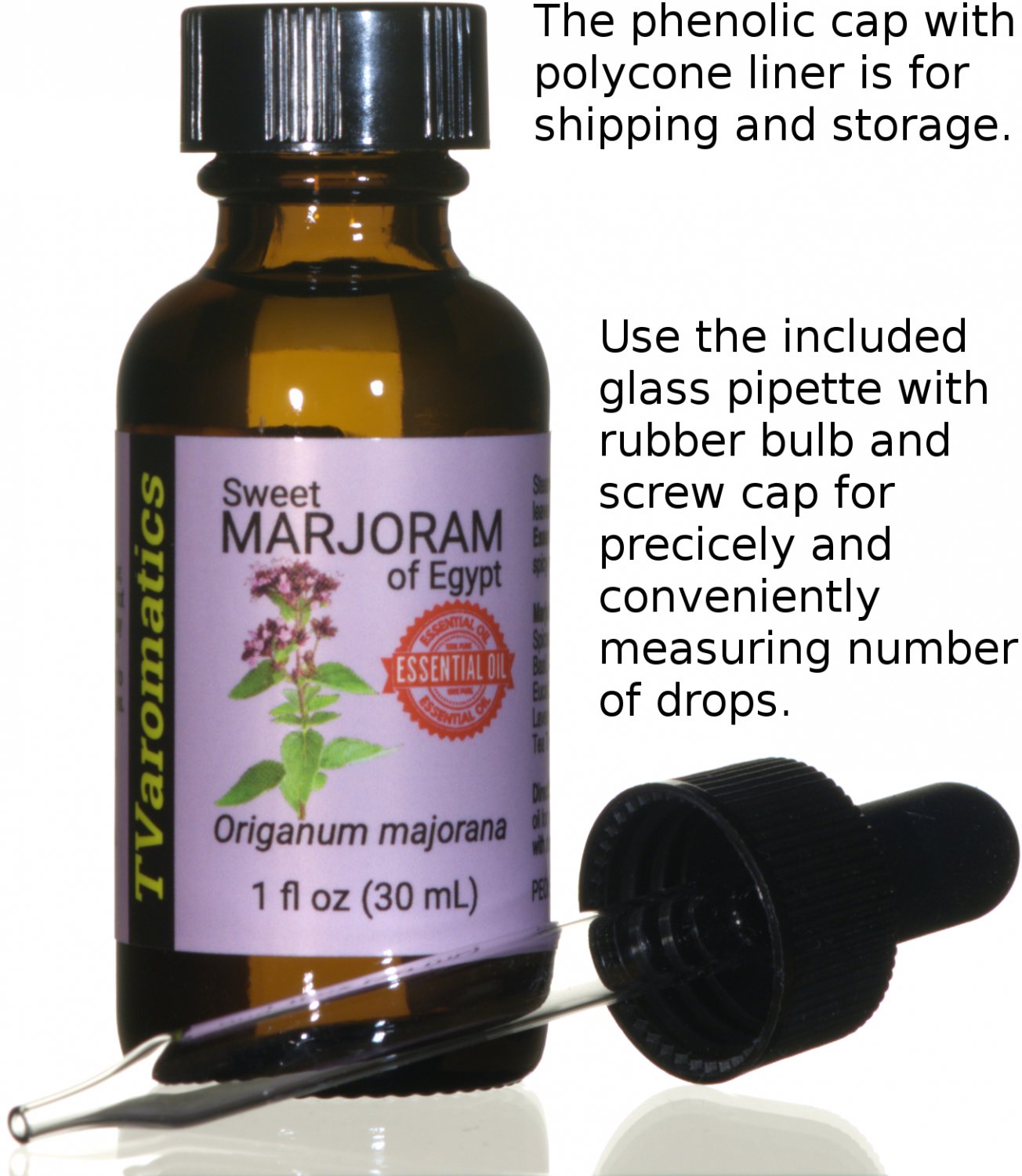 TVaromatics Sweet Marjoram Of Egypt 100% Pure Essential Oil - Origanum ...