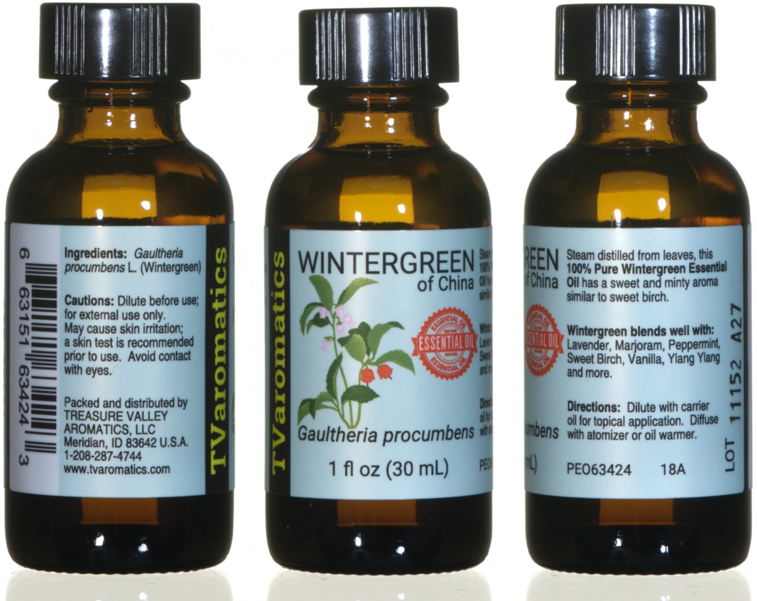 TVaromatics Wintergreen Of China 100% Pure Essential Oil - Gaultheria ...