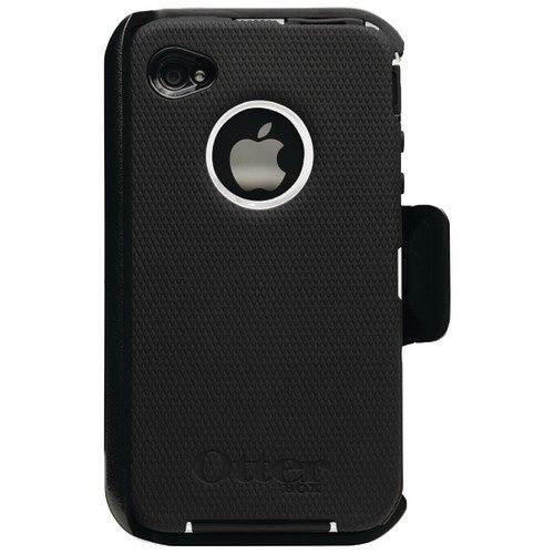 OtterBox Universal Defender Case for iPhone 4 (Black Silicone & White Plastic)