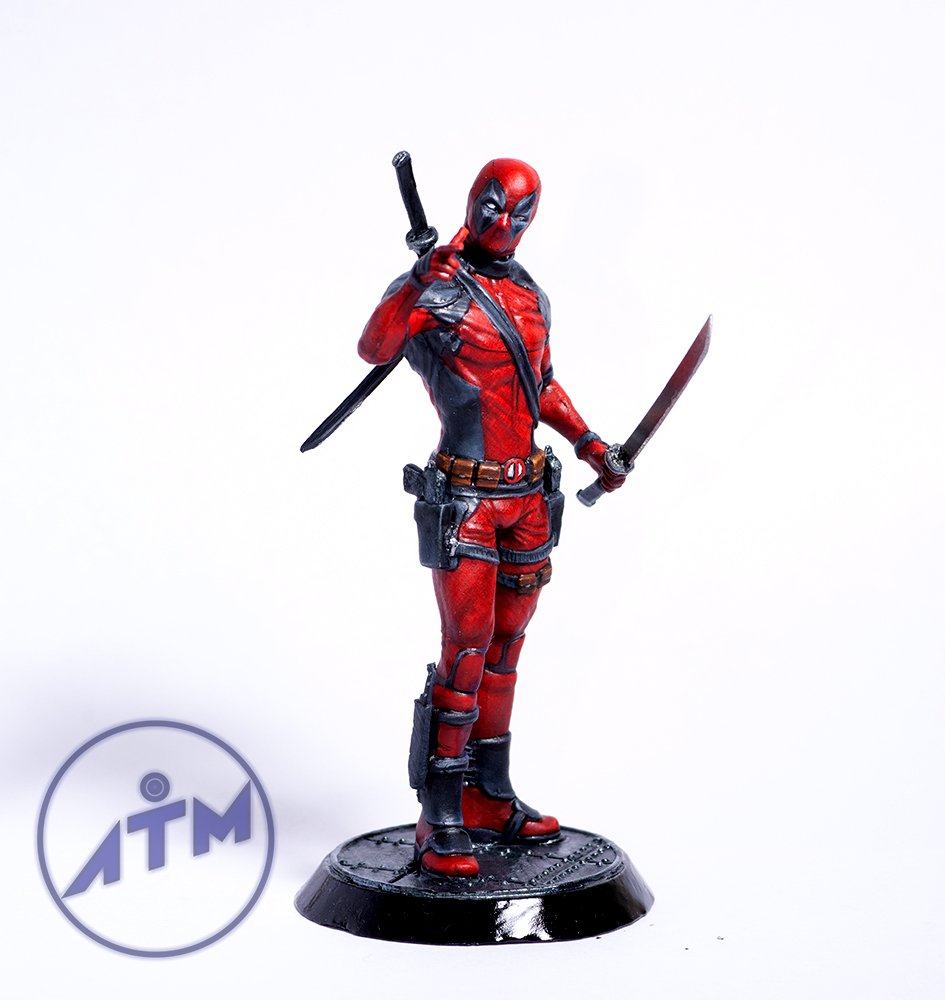 Deadpool metal figurine elite painting hand 75mm