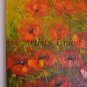 Red Poppies Meadow Original Oil Painting Modern Landscape Palette Knife Art Impasto Wild Flowers Big