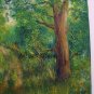 Landscape Original Oil Painting Forest Field Road Trees Meadow Green Textured Art