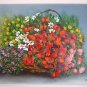 Red Poppies Original Oil Painting Wild Flowers Basket Impasto White Daisies Palette Knife Art