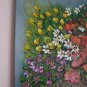 Red Poppies Original Oil Painting Wild Flowers Basket Impasto White Daisies Palette Knife Art