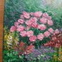 Summer Garden Original Oil Painting Impasto Colorful Flowers Palette Knife Art Linen Canvas